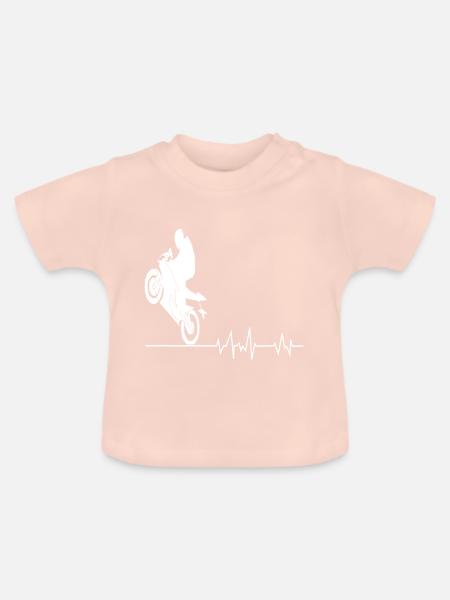Motorrad - Baby Bio-T-Shirt mit Rundhals - Kristallrosa