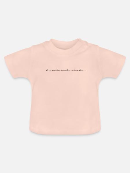 Geschwisterliebe - Baby Bio-T-Shirt mit Rundhals - Kristallrosa