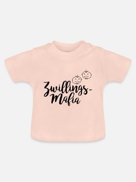 Zwillingsmafia: Buben - Baby Bio-T-Shirt mit Rundhals - Kristallrosa