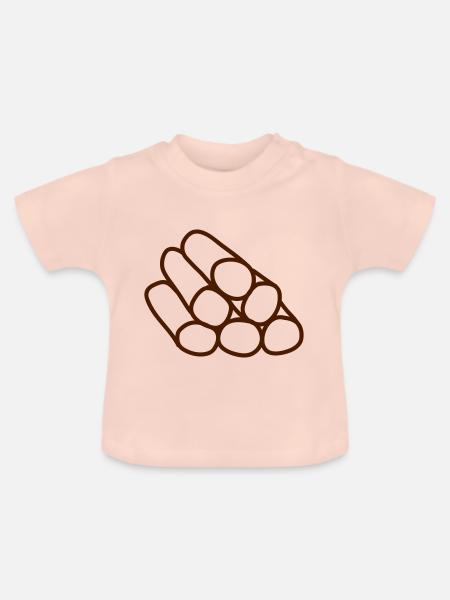 Wood - Baby Bio-T-Shirt mit Rundhals - Kristallrosa
