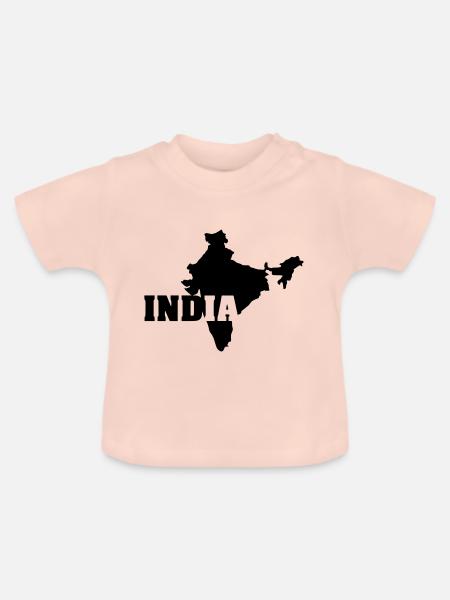 India (ID: 002004) - Baby Bio-T-Shirt mit Rundhals - Kristallrosa