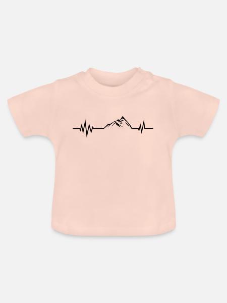 mountain pulse design - Baby Bio-T-Shirt mit Rundhals - Kristallrosa