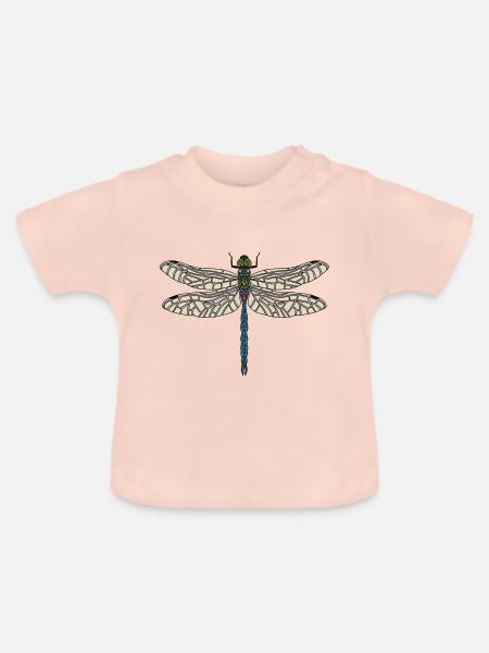 Dragonfly - Baby Bio-T-Shirt mit Rundhals - Kristallrosa