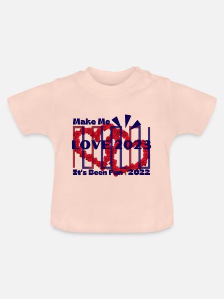 Liebe 2023 - Baby Bio-T-Shirt mit Rundhals - Kristallrosa