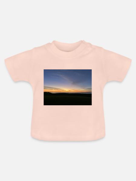Sonnenaufgang - Baby Bio-T-Shirt mit Rundhals - Kristallrosa