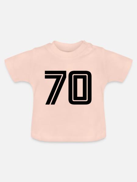 70 - Baby Bio-T-Shirt mit Rundhals - Kristallrosa