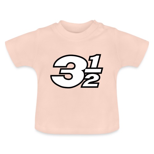 Three and a Half Logo - Baby Organic T-Shirt with Round Neck
