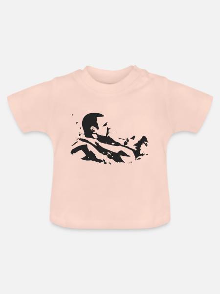 Synchronschwimmen - Baby Bio-T-Shirt mit Rundhals - Kristallrosa