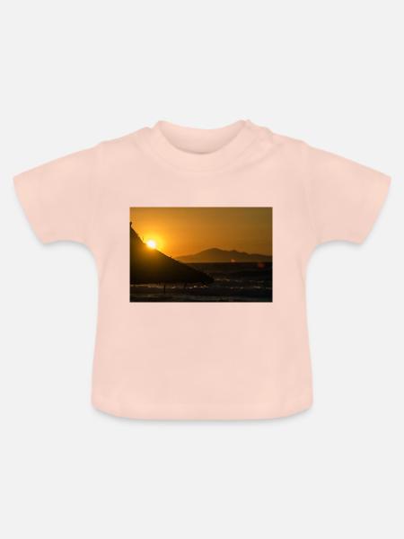 Sunset - Baby Bio-T-Shirt mit Rundhals - Kristallrosa
