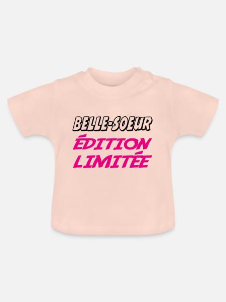 BELLE SOEUR limitierte Auflage - Baby Bio-T-Shirt mit Rundhals - Kristallrosa