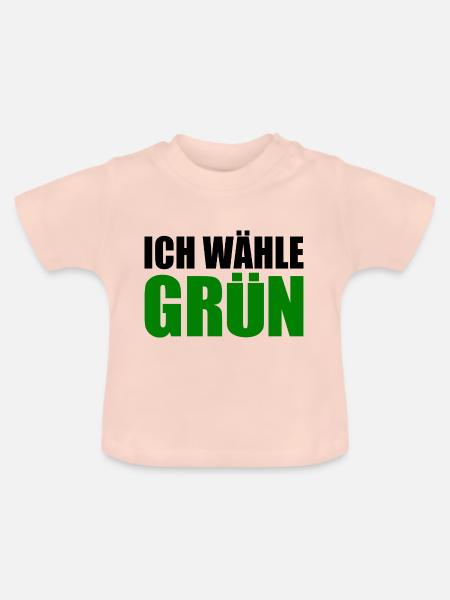 ich wähle grün - Baby Bio-T-Shirt mit Rundhals - Kristallrosa