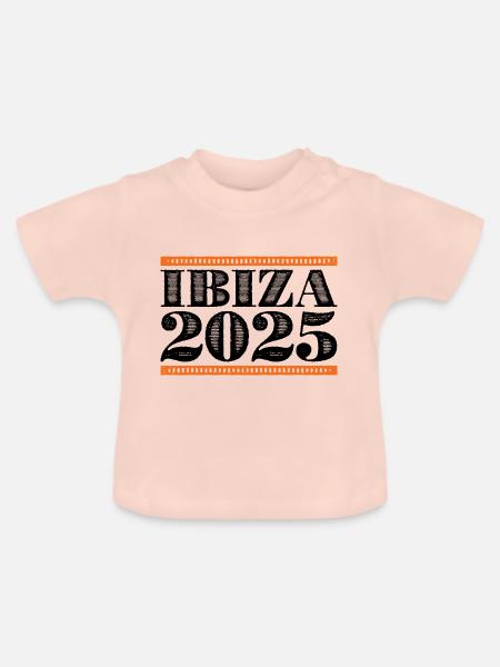 Ibiza 2025 - Baby Bio-T-Shirt mit Rundhals - Kristallrosa