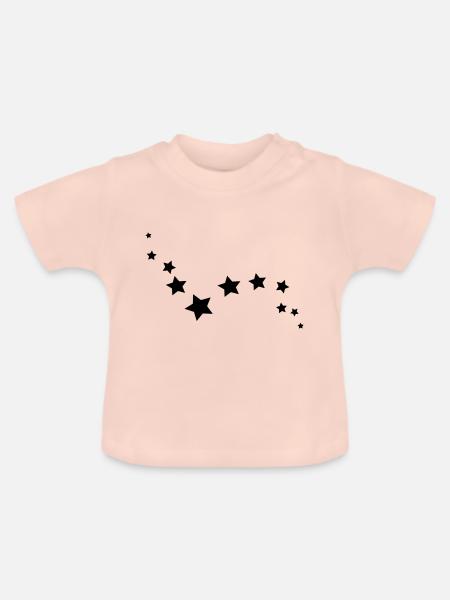 stars - Baby Bio-T-Shirt mit Rundhals - Kristallrosa