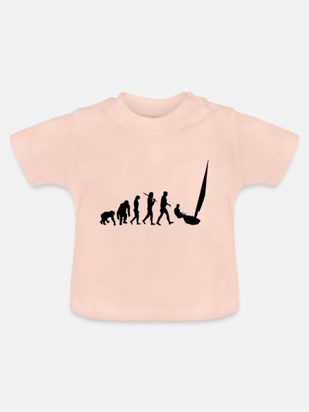 Evolution Segeln - Baby Bio-T-Shirt mit Rundhals - Kristallrosa