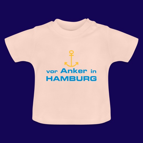 Vor Anker in Hamburg - Baby Bio-T-Shirt mit Rundhals