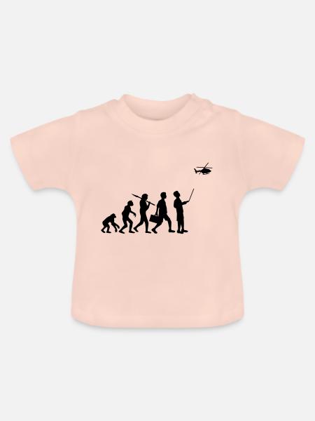 Evolution Ferngesteuert Modellhubschrauber - Baby Bio-T-Shirt mit Rundhals - Kristallrosa