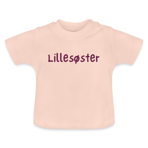 lillesøster - Økologisk baby-T-skjorte med rund hals