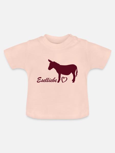 Eselliebe - Baby Bio-T-Shirt mit Rundhals - Kristallrosa