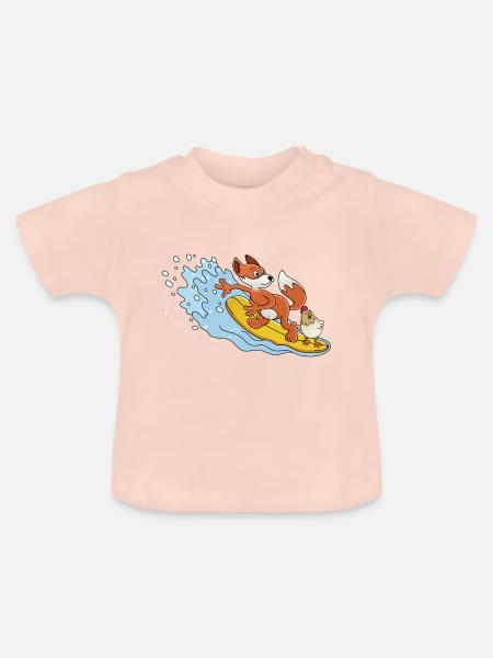 KOT UND GOUPI - Baby Bio-T-Shirt mit Rundhals - Kristallrosa