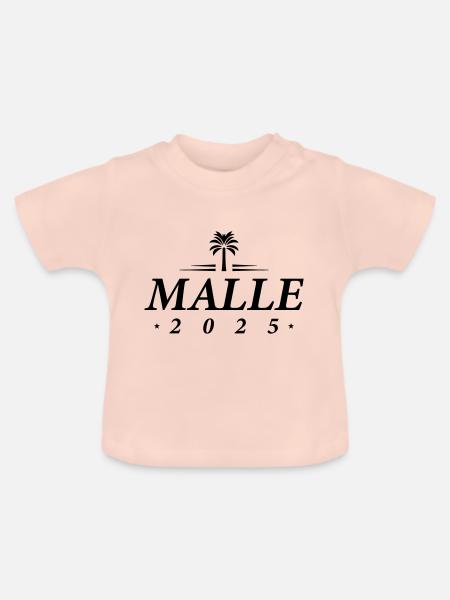 Malle 2025 - Baby Bio-T-Shirt mit Rundhals - Kristallrosa