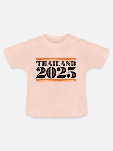 Thailand 2025 - Baby Bio-T-Shirt mit Rundhals - Kristallrosa