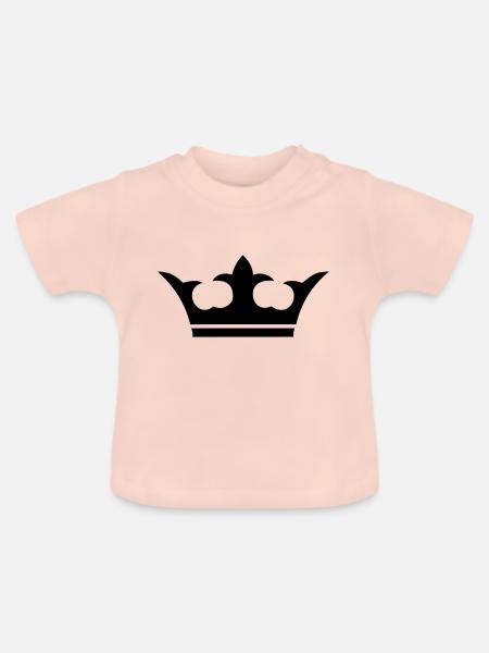 Krone (crown) 07 - Baby Bio-T-Shirt mit Rundhals - Kristallrosa