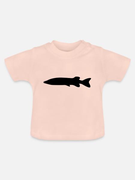 fish112 - Baby Bio-T-Shirt mit Rundhals - Kristallrosa