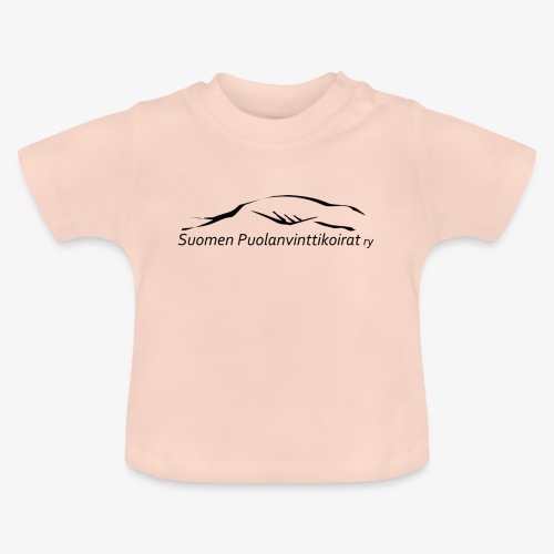 SUP logo musta - Vauvan luomu-t-paita, jossa pyöreä pääntie