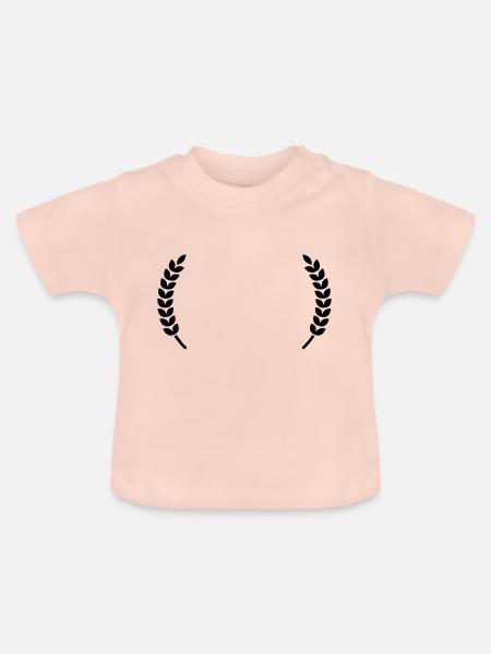 stars symbol - Baby Bio-T-Shirt mit Rundhals - Kristallrosa