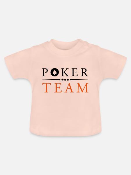poker team - Baby Bio-T-Shirt mit Rundhals - Kristallrosa