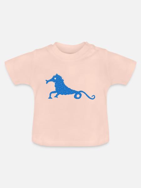 See-Pferdchen - Baby Bio-T-Shirt mit Rundhals - Kristallrosa