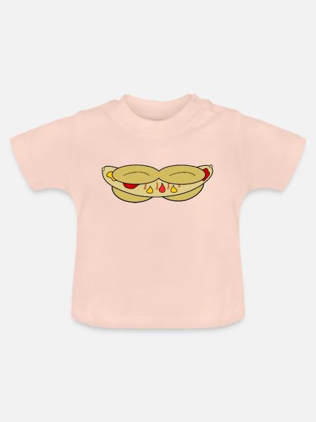 Bratwurst - Baby Bio-T-Shirt mit Rundhals - Kristallrosa