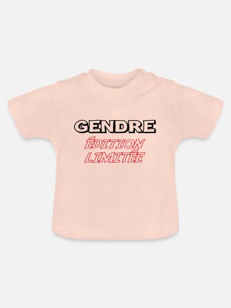 Limitierte Auflage GENDRE - Baby Bio-T-Shirt mit Rundhals - Kristallrosa