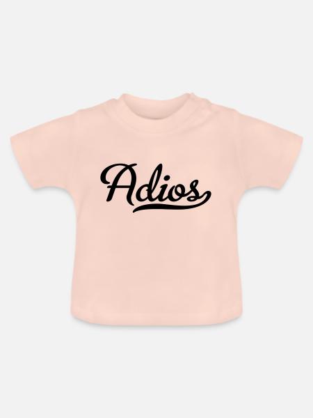 Adios - Baby Bio-T-Shirt mit Rundhals - Kristallrosa