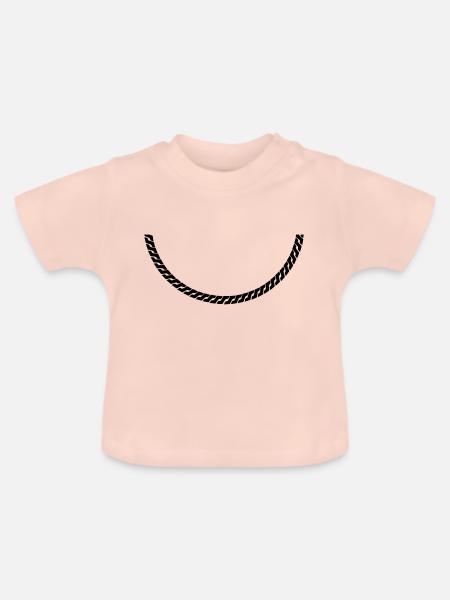 Kette 1 - Baby Bio-T-Shirt mit Rundhals - Kristallrosa