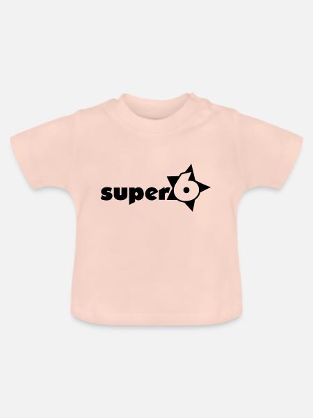 super_6_1c - Baby Bio-T-Shirt mit Rundhals - Kristallrosa