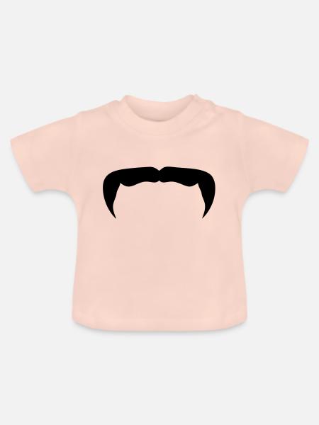 Hipster-Schnurrbart Schnurrbart Bart beard12 - Baby Bio-T-Shirt mit Rundhals - Kristallrosa