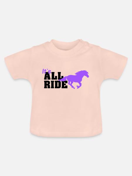 all ride - Baby Bio-T-Shirt mit Rundhals - Kristallrosa