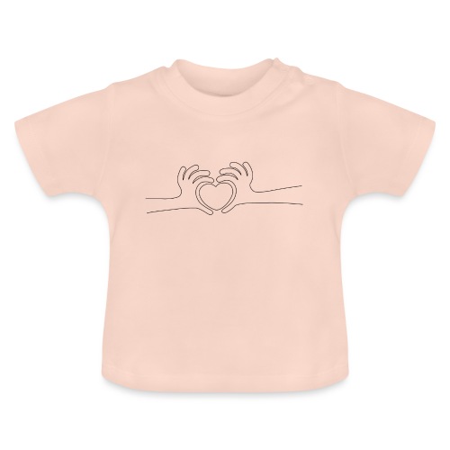 Hand aufs Herz - Baby Bio-T-Shirt mit Rundhals