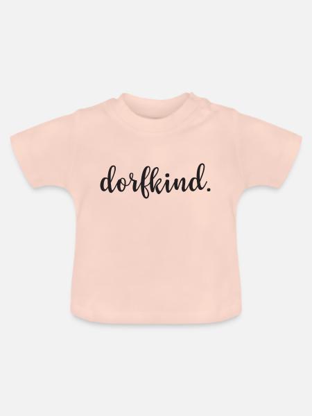 Dorfkind. - Baby Bio-T-Shirt mit Rundhals - Kristallrosa