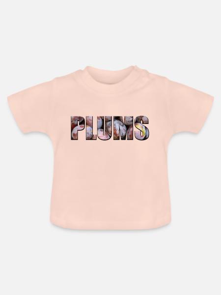 Plums - Baby Bio-T-Shirt mit Rundhals - Kristallrosa