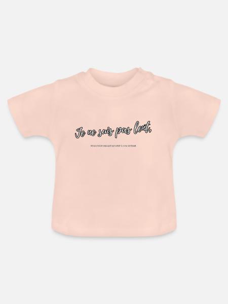 Langsam - Baby Bio-T-Shirt mit Rundhals - Kristallrosa