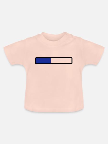 loading laden computer warten - Baby Bio-T-Shirt mit Rundhals - Kristallrosa