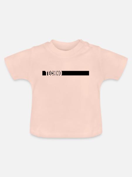 Musik Techno Logo - Baby Bio-T-Shirt mit Rundhals - Kristallrosa