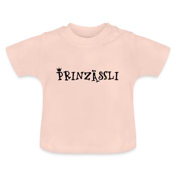 Schweizerdeutsch Prinzessin - Prinzässli - Baby Bio-T-Shirt mit Rundhals - Kristallrosa - Vorne