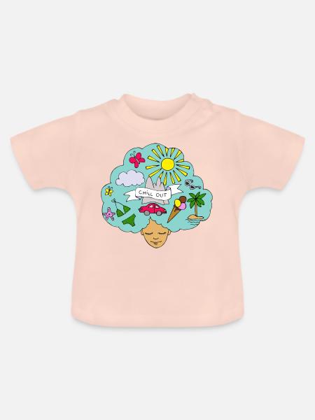 Der Sommer ist da! - Baby Bio-T-Shirt mit Rundhals - Kristallrosa