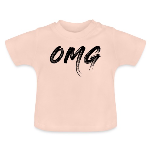 OMG, musta - Vauvan luomu-t-paita, jossa pyöreä pääntie