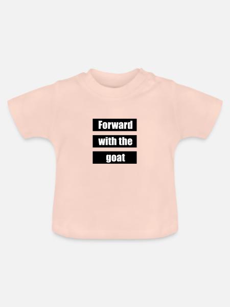 Vorwärts mit der Ziege - Baby Bio-T-Shirt mit Rundhals - Kristallrosa