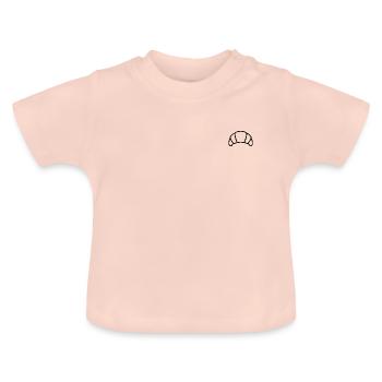 Croissant Lover Collection - Baby Bio-T-Shirt mit Rundhals - Kristallrosa - Vorne