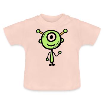 alien - Baby Bio-T-Shirt mit Rundhals - Kristallrosa - Vorne